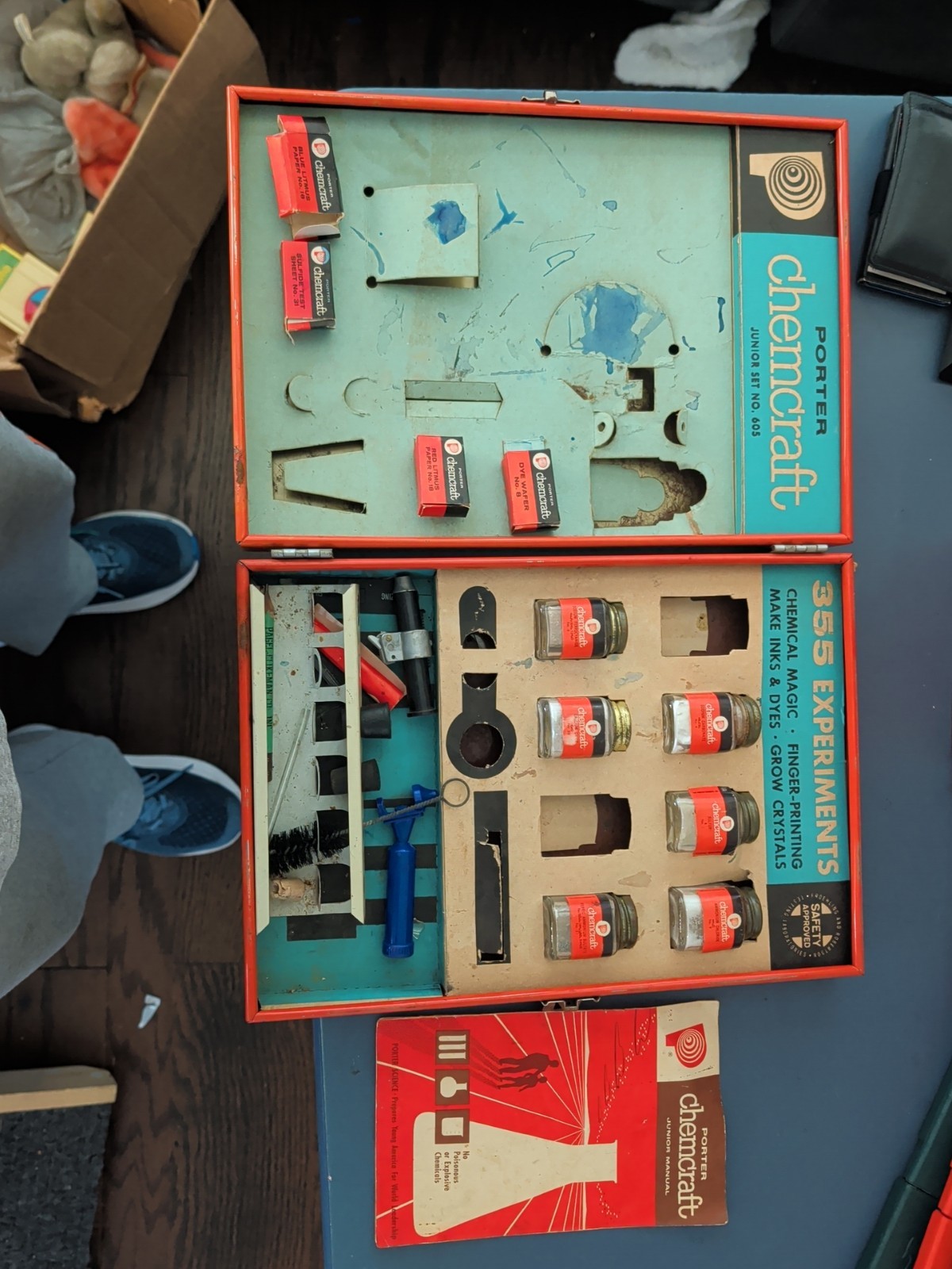 porter chemcraft -chemistry lab – no. 605- youth lab *mostly complet.