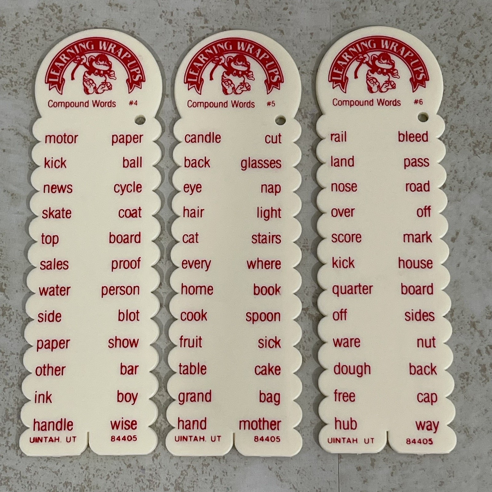 Vintage Learning Wrap-Ups Compound Words Educational Game New Old Stock USA