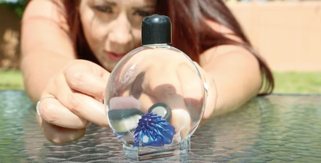 Colorful Ferrofluid in a Bottle (Blue)