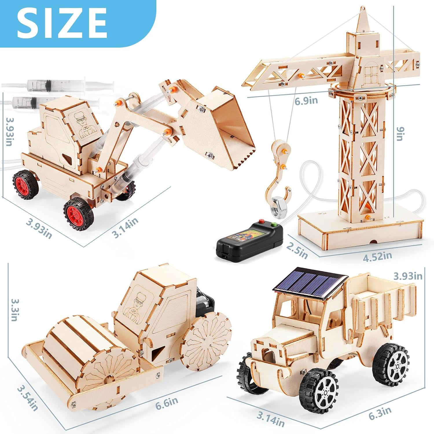 STEM Kits for Kids Ages 8-10 10-12, Wood Building Crafts Kit for Boys 8-12
