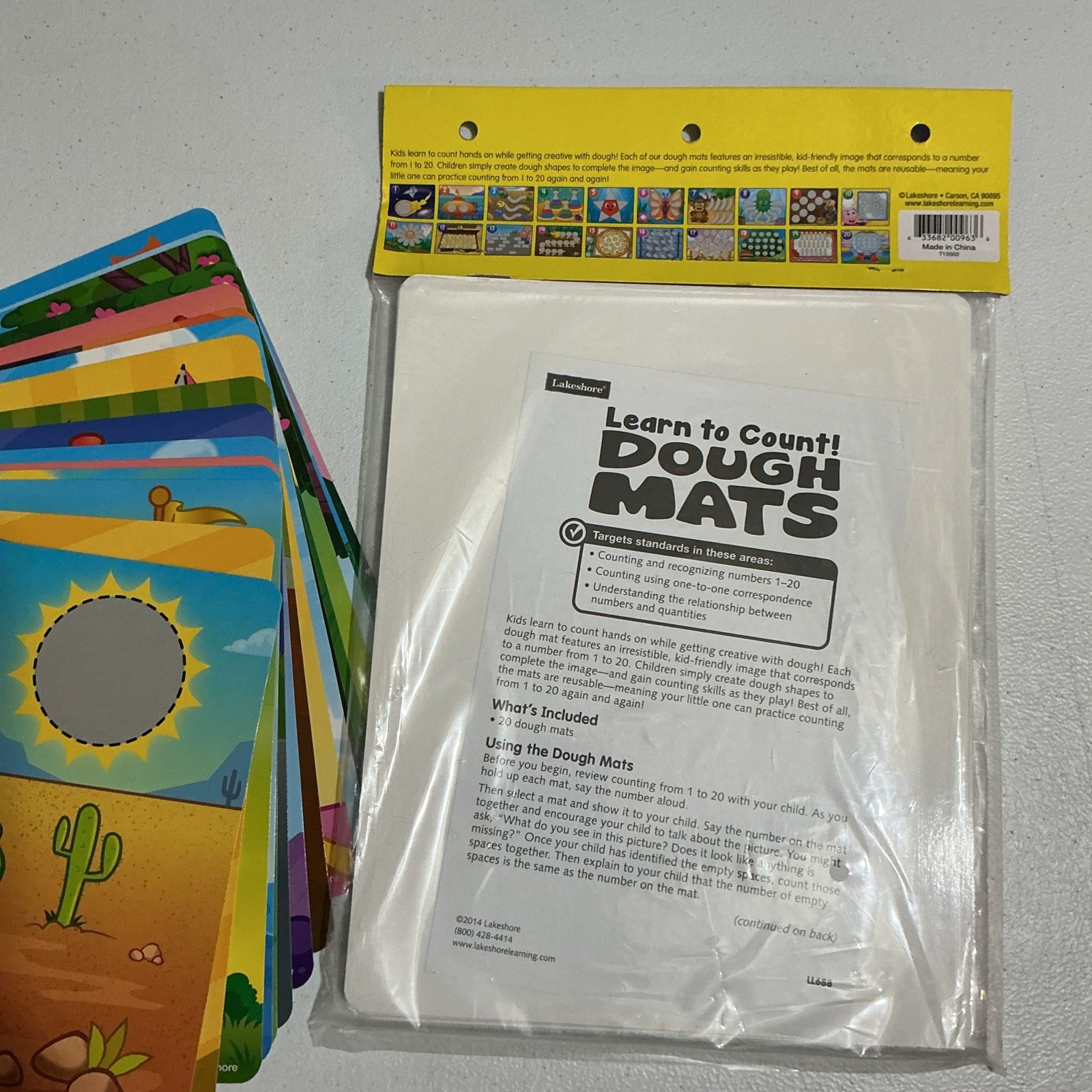 Lakeshore Learning Dough Mats Learn To Count & Shapes Lot
