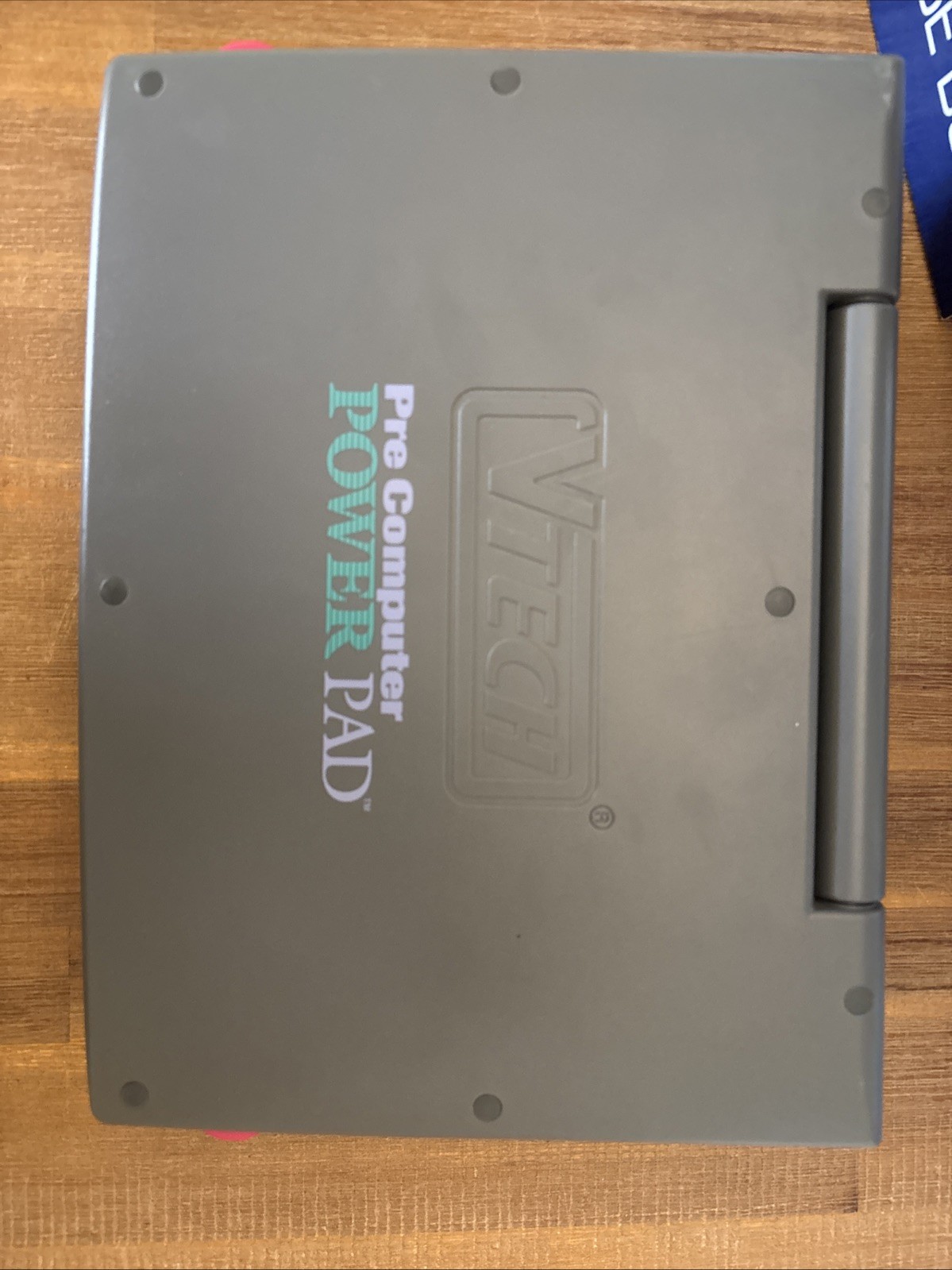 Vtech Pre Computer Power Pad VTG Educational Laptop + Manual, Box, 2 Games Works