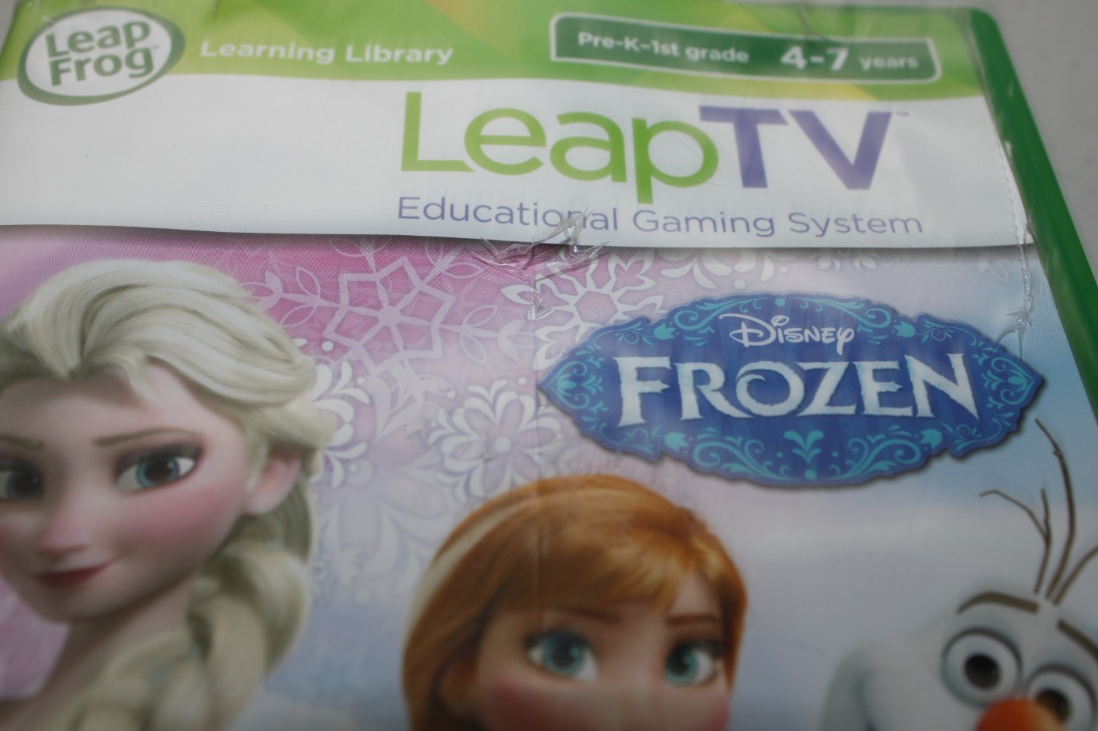 Leap Frog Leap TV Game Lot Of 2 Sports Disney’s Frozen Mathematics Pre-K 4-7 yrs