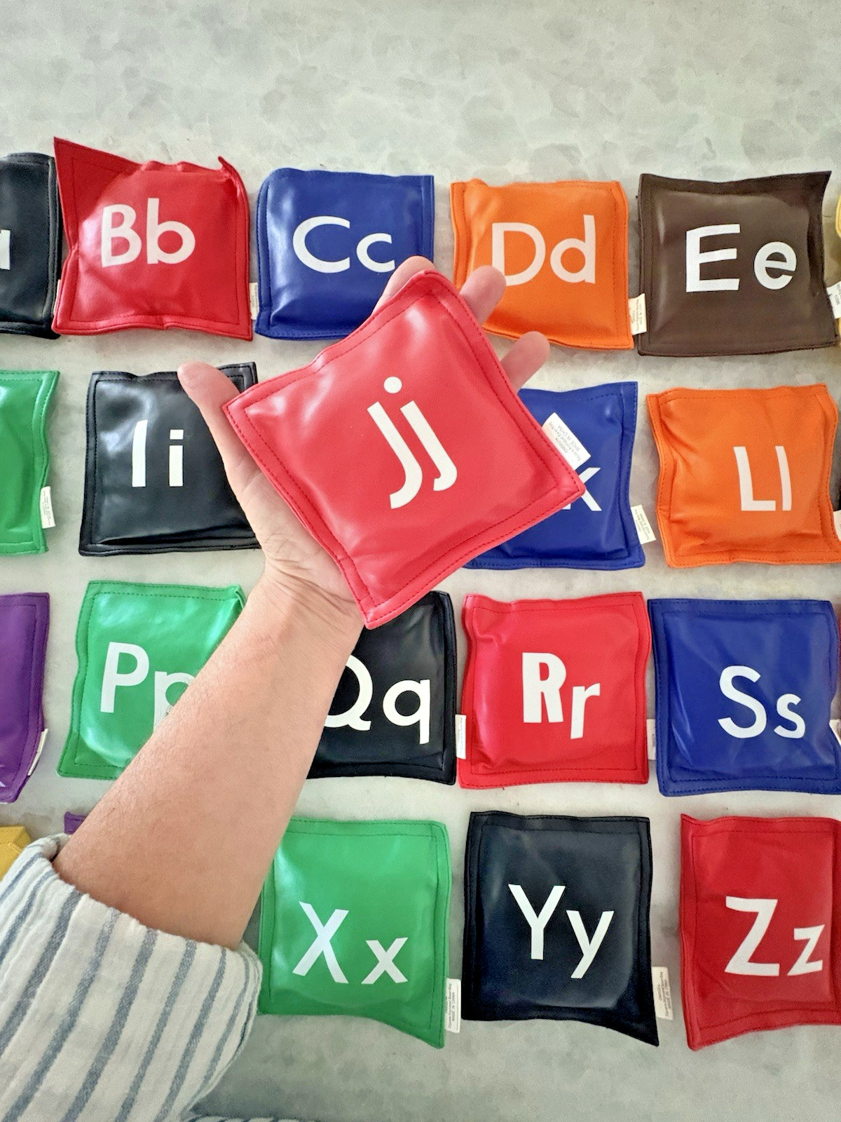 LAKESHORE KAPLAN TYPE ALPHABET ABC LETTER 5″ bean bag Montessori Education Learn