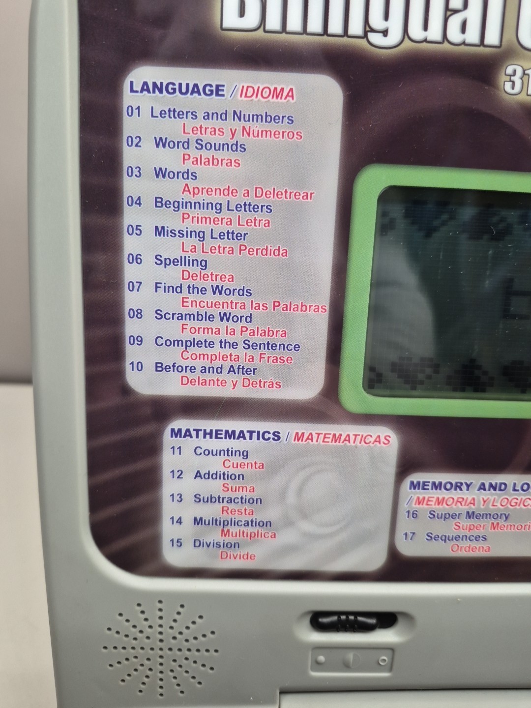Vintage Bilingual Educational Laptop 62 Activities Learning English Spanish