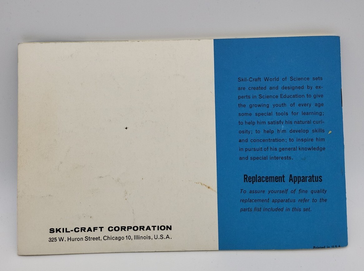 Vintage 1961 Skil Craft Microscope Instruction Manual Original