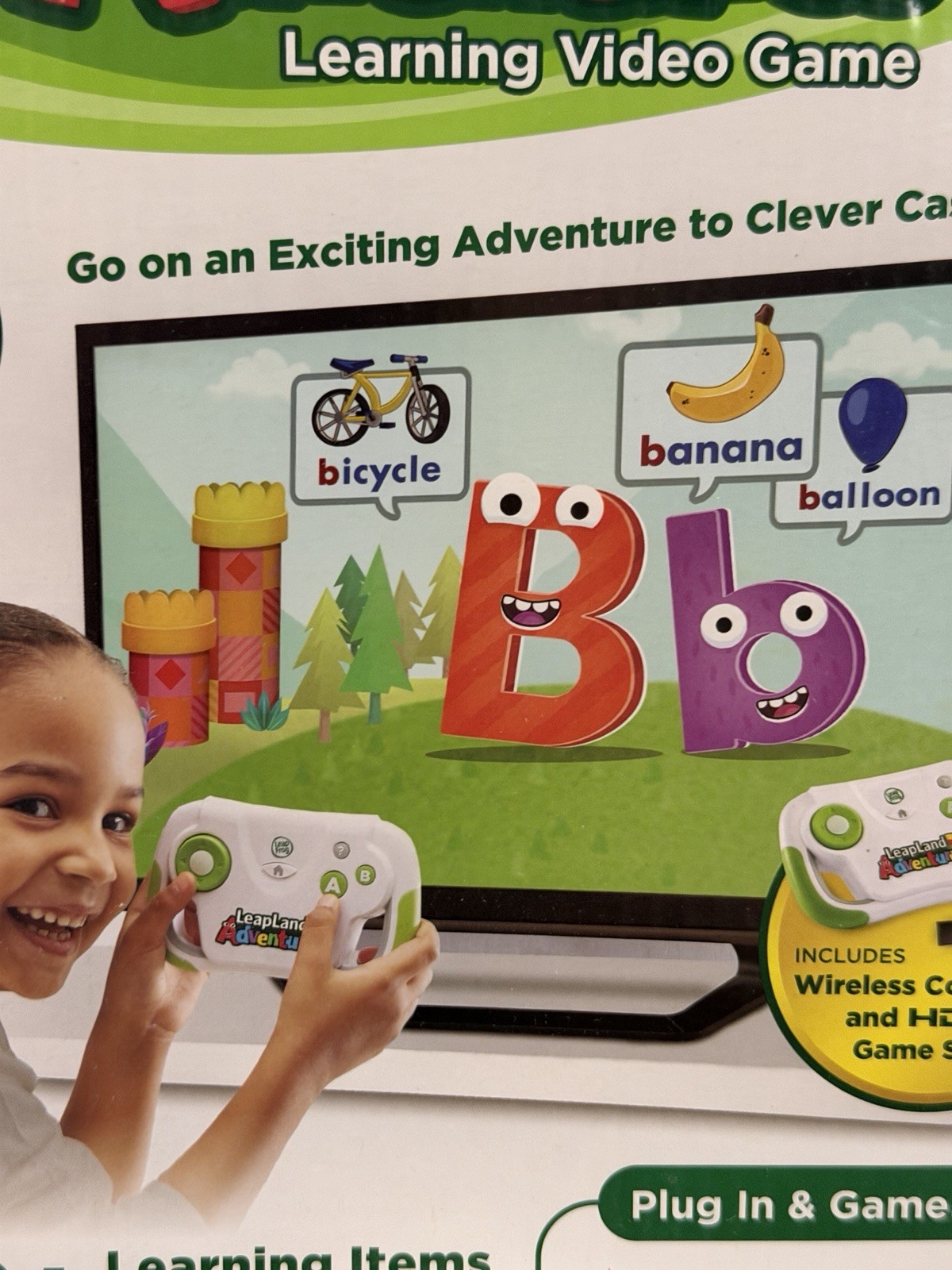 NIB~ LeapFrog Leapland Adventures Learning Wireless Video Game Plug & Play