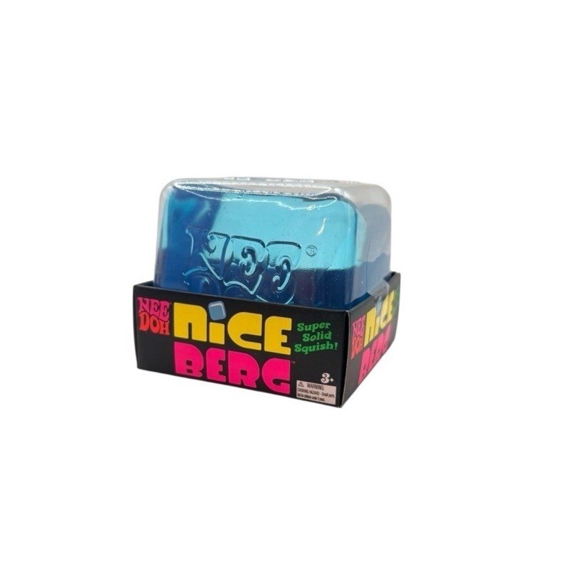 NeeDoh Nice Berg Blue XL Giant Nee Doh Niceberg Solid Tik Squish Cube Ice Block