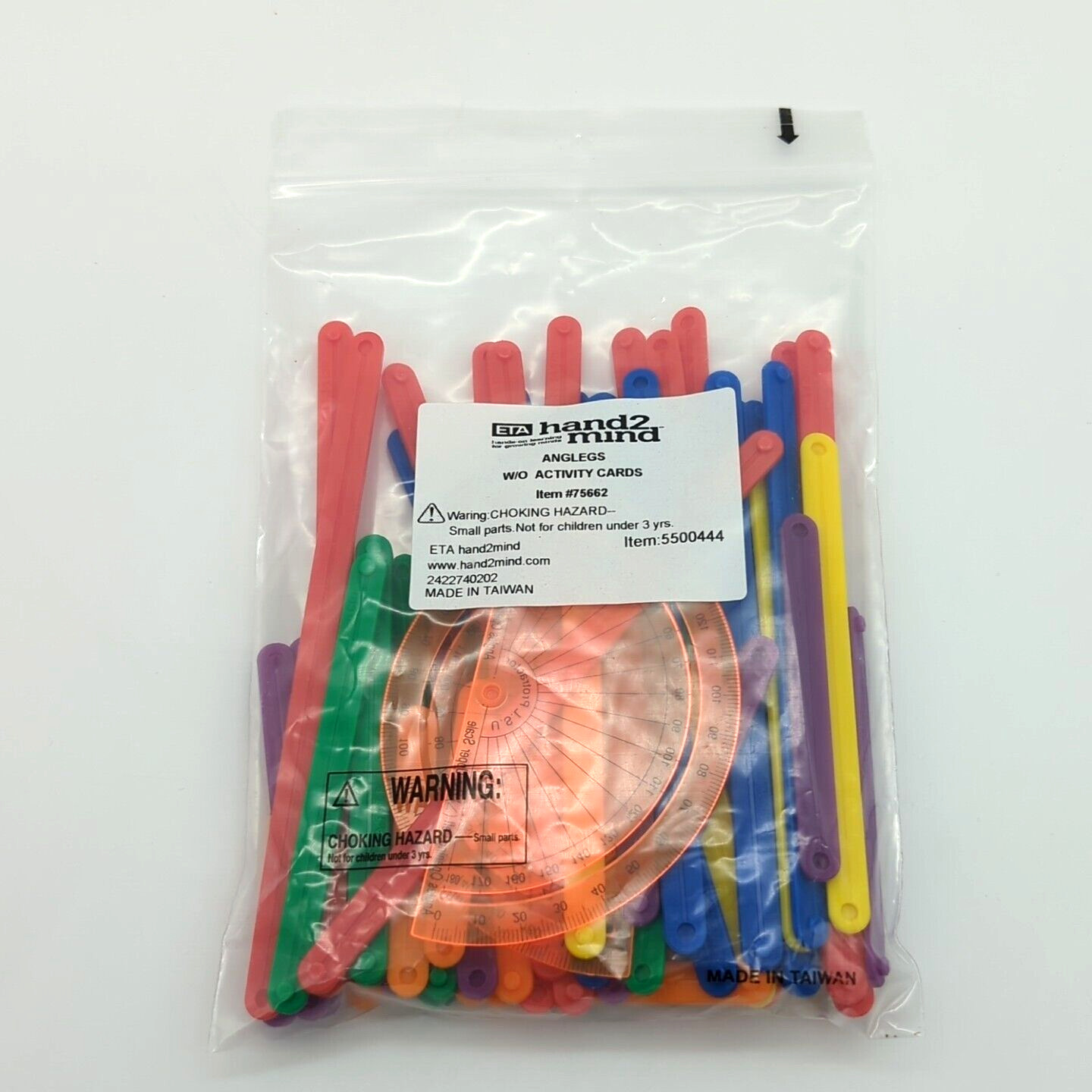 ETA hand2mind ANGLEGS Starter Kit with Protractor w/o activity cards