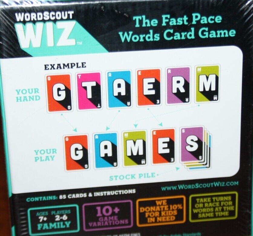 WordScout Wiz – The Fast-Paced Words Card Game – Family Play Forever 2017