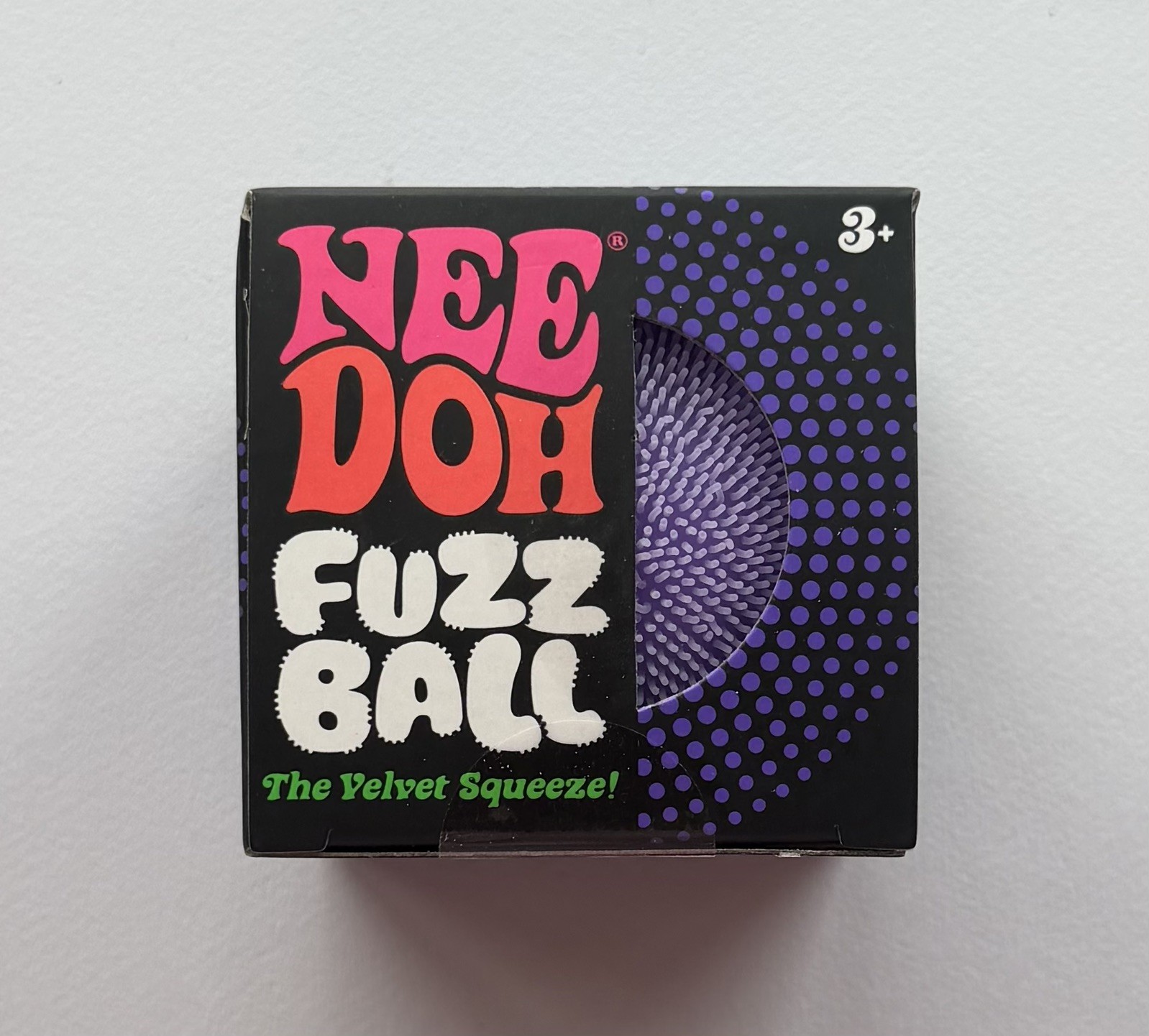 NeeDoh Purple Fuzz Ball The Velvet Squeeze Toy Fuzzball Authentic PURPLE