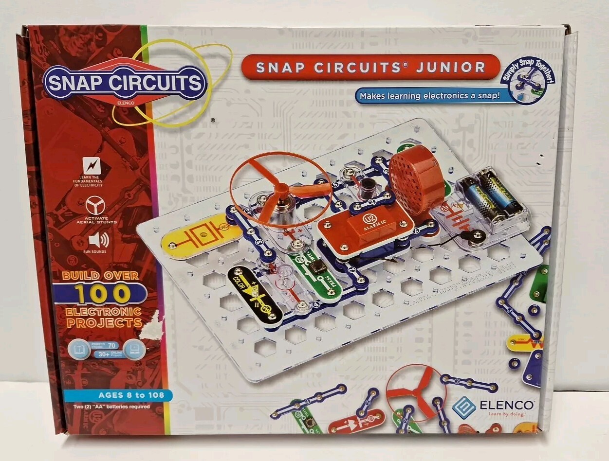 Snap Circuits Jr. SC-100 Electronics Discovery Kit – Ages 8 And Up – NEW