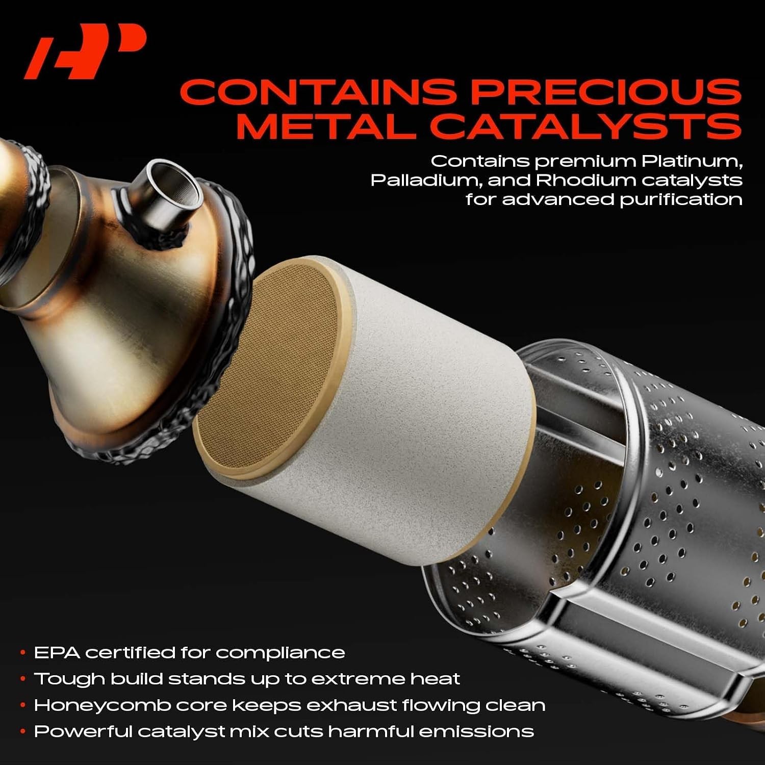 A-Premium Front Catalytic Converter with Gasket Kit Direct-Fit Compatible