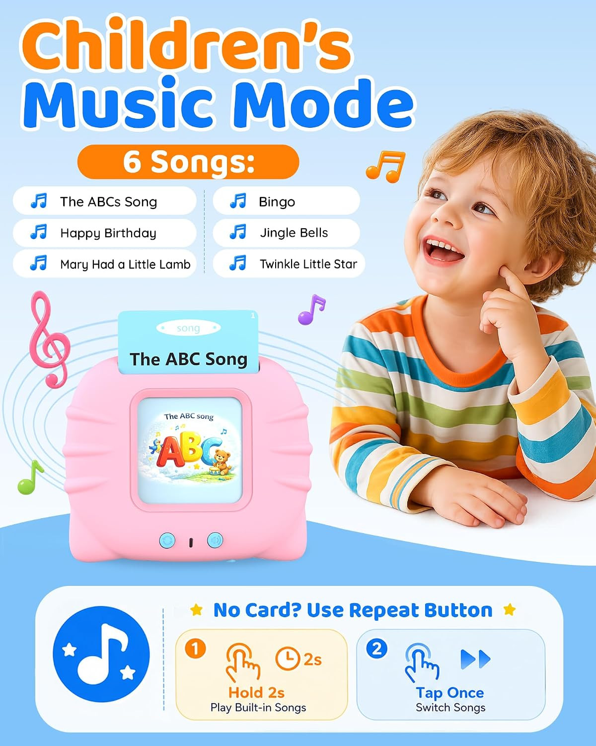 Talking Flash Cards for Toddlers 1-5 Years Old, Upgraded 530 Sight Words with 6