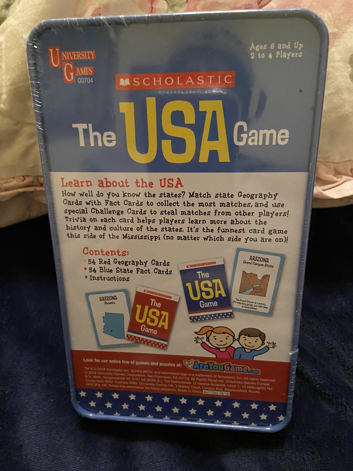 Scholastic The USA Game New In Tin University Games Educational Learn The States