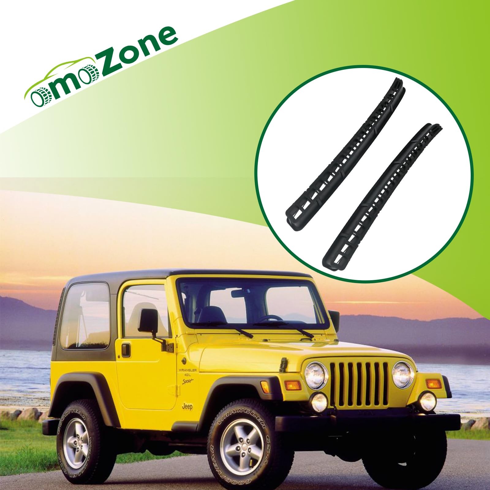 Hard Top Exhauster Vent Grille Pair Left & Right 1997-2002 Jeep Wrangler TJ