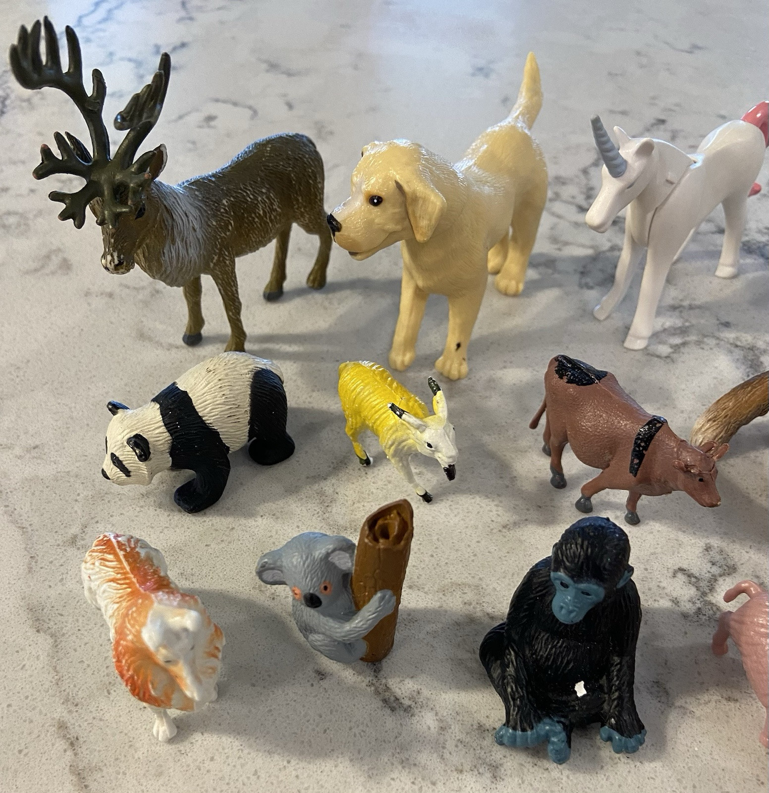 26 Miniature Plastic and Rubber Wild Animals, Zoo Animals, Panda’s, TIGER, MORE