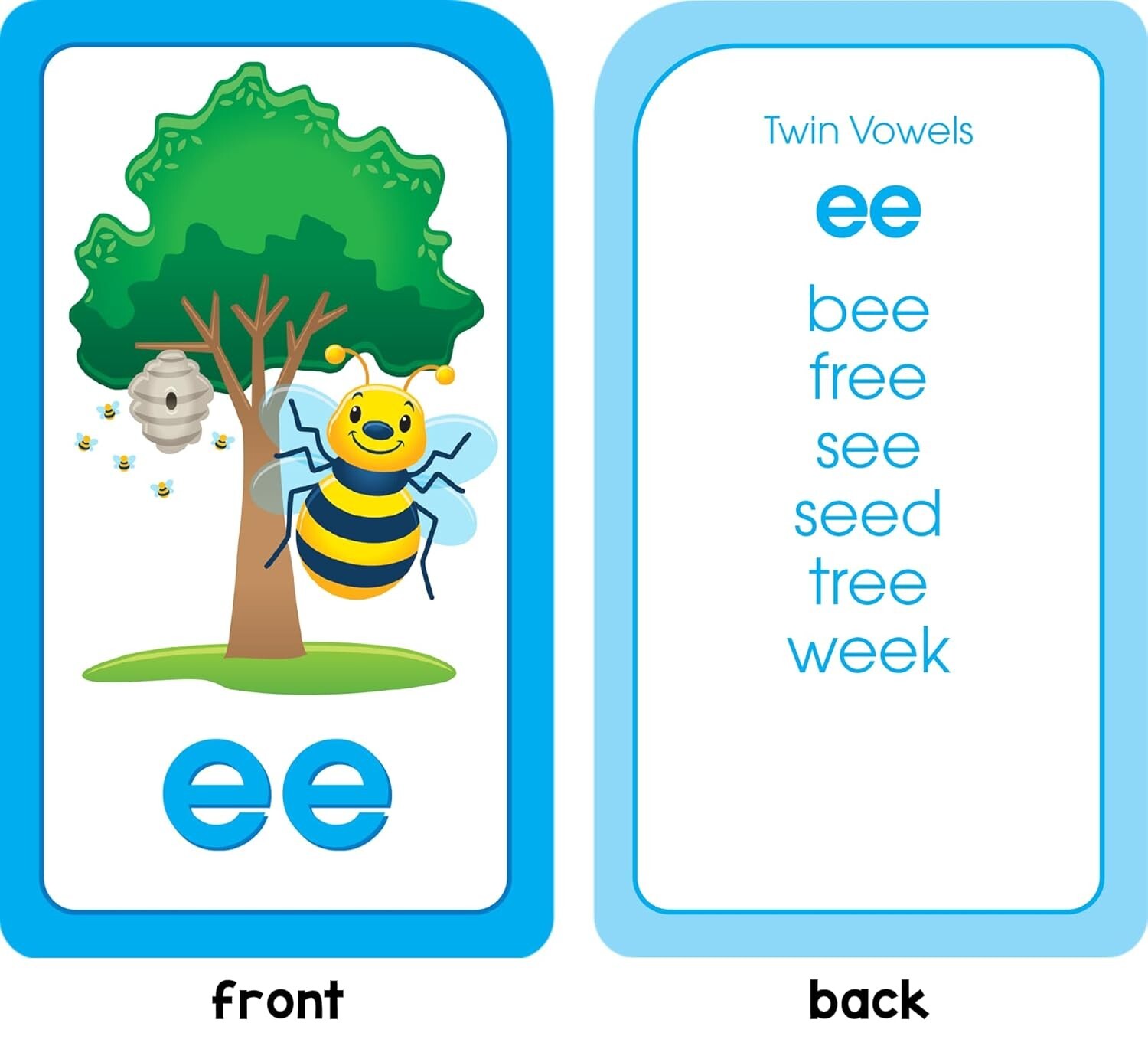 School Zone Phonics Made Easy Flash Cards Early Reading, Short Vowels, Long Vowe