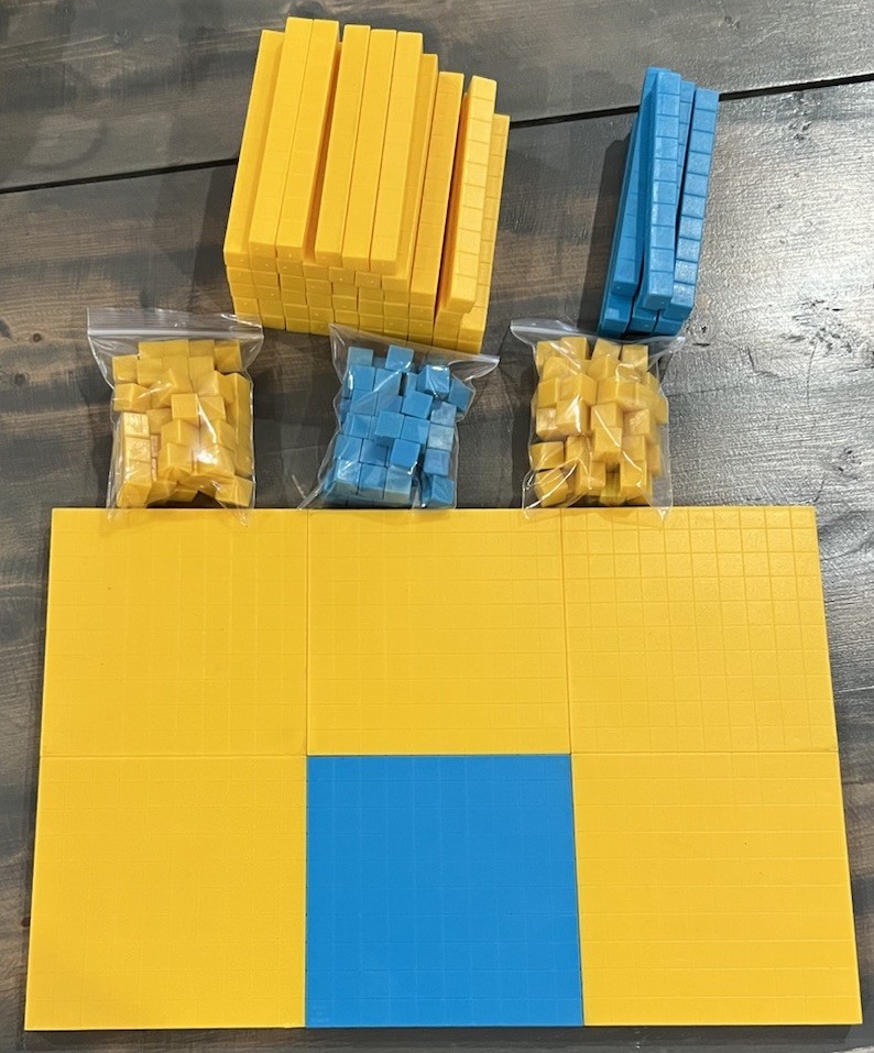 ETA Cuisenaire Math Manipulatives Color Flats Rods Unit Approx Over 210 Pieces