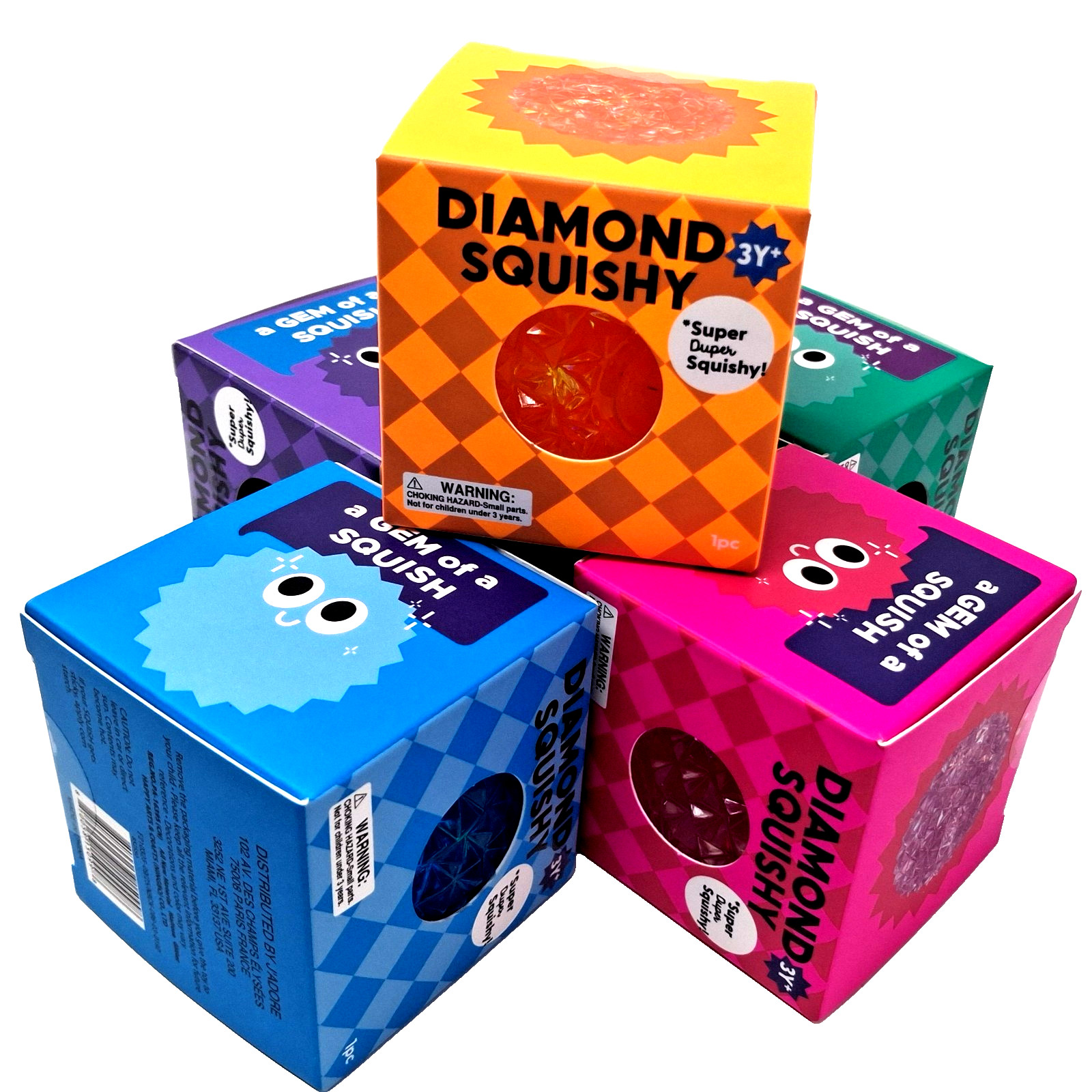 J’Adore Diamond Squishy Orb Sensory Fidget Toy Squeeze Target Exclusive Orange
