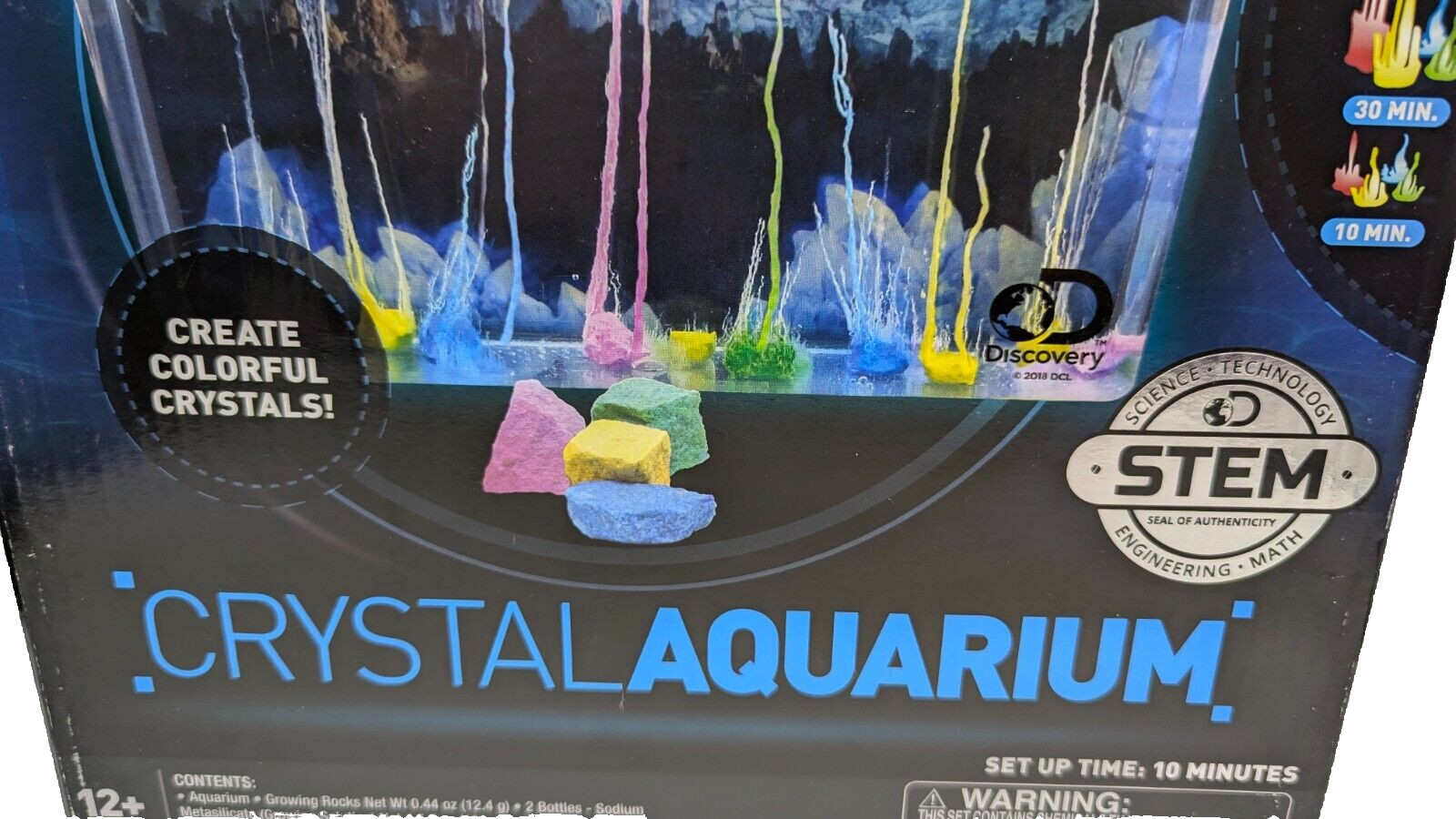 Discovery Kids-Crystal Aquarium-Growing Kit Magic Rocks 12 years and up