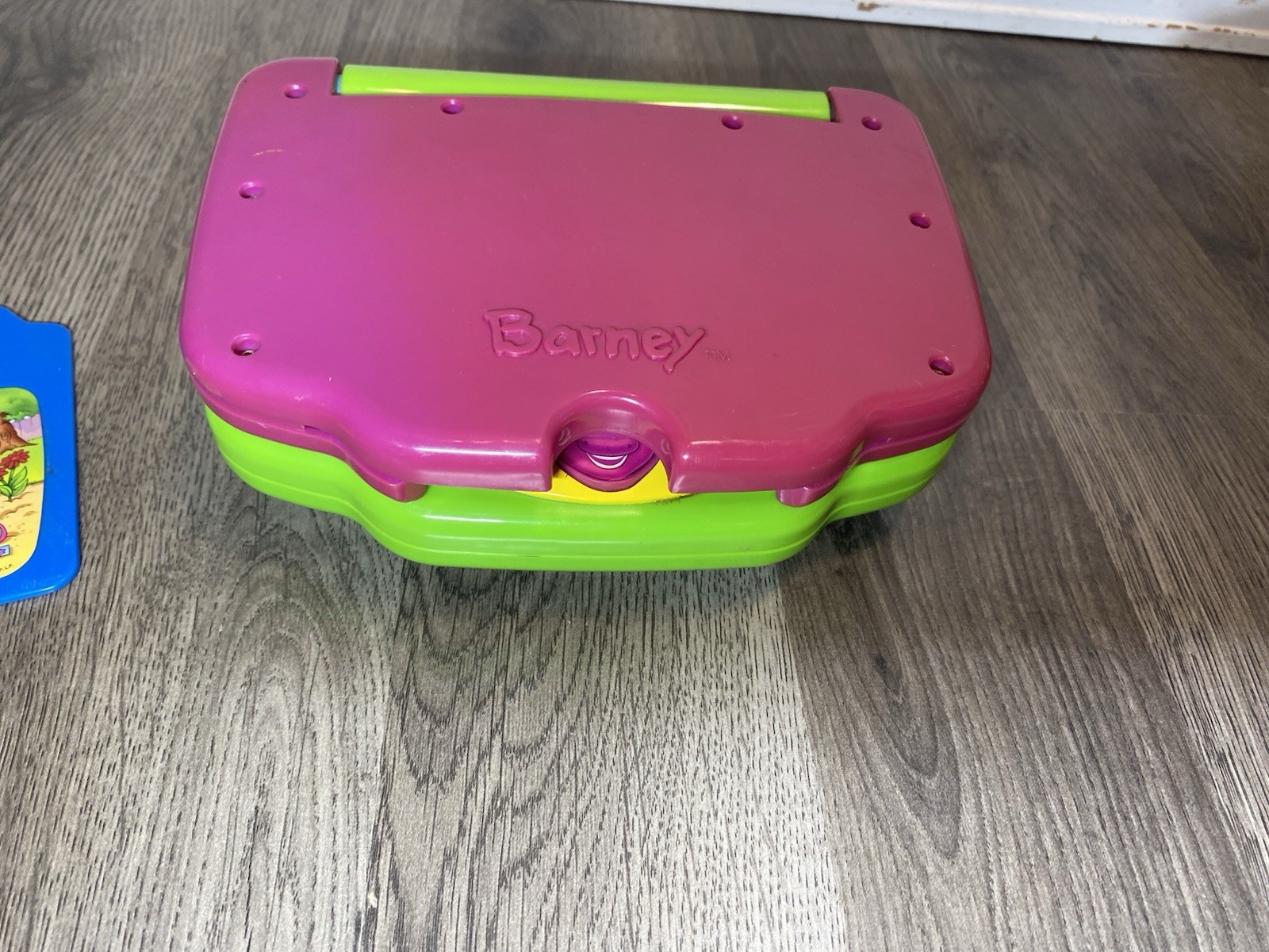 Vintage 2002 Barney and Friends Interactive Laptop With 4 Cartridges Mattel