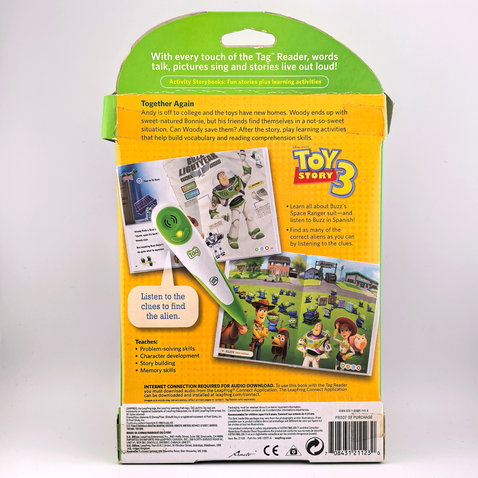 NEW LeapFrog Tag Disney Pixar Toy Story 3 Activity Story Book