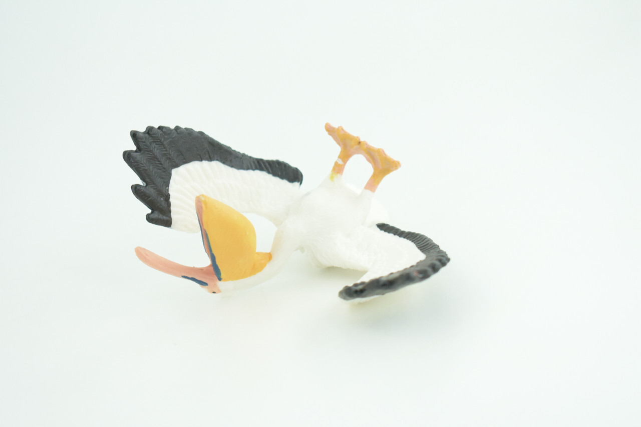 Pelican with Open Mouth Toy, Realistic Hand Painted Rubber, 4 Inches CH945 BB208