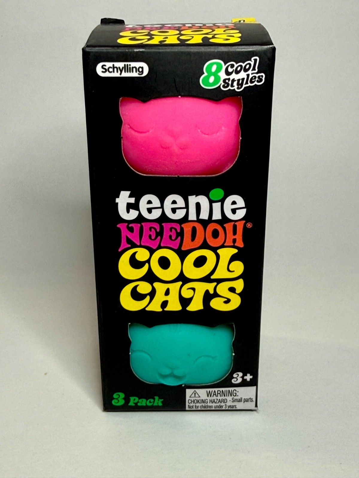 AUTHENTIC Teenie NeeDoh Cool Cats 🐱 3 Pack Viral Squishy Fidget Sensory Toy