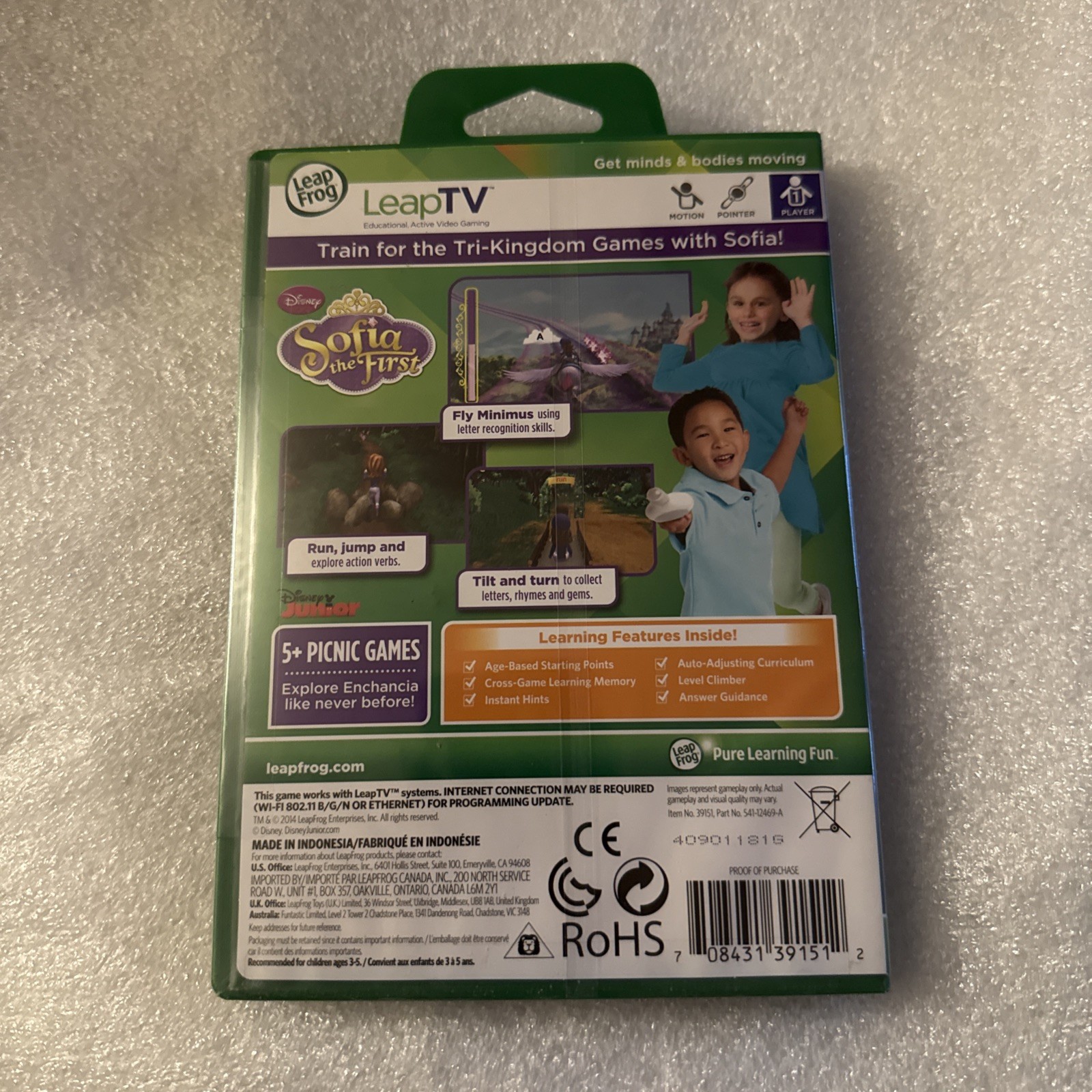 💥NEW💥 LeapFrog LeapTV Disney Sofia The First Educational Active Video Game