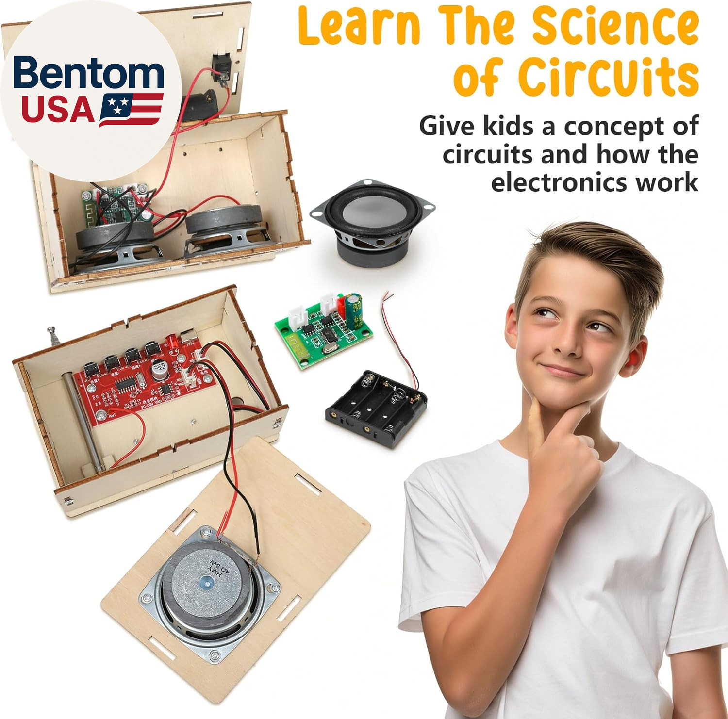Stem Projects Toys for Boys Age 8-12 12-14 Science Kit Building Own Bluetooth Sp