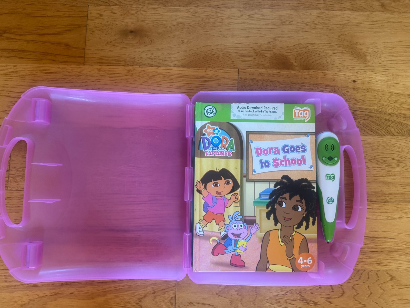 Tag Leap Frog Reading System w/ 5 Books and Carrying Case Works Disney Nick JR