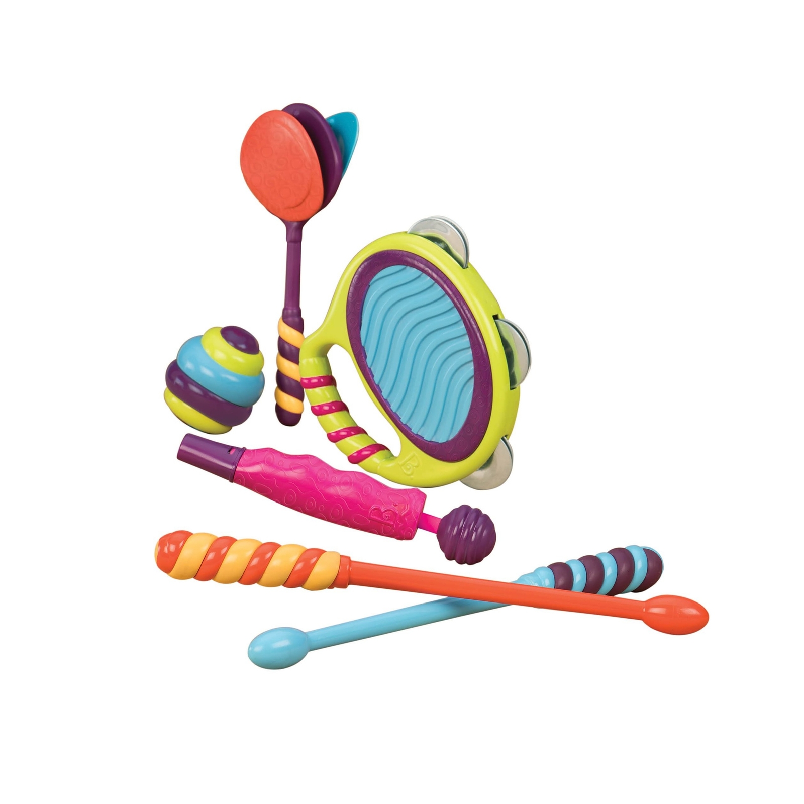 B. toys – Drumroll Please – 7 Musical Instruments Toy Drum Kit for Kids 18 mo…