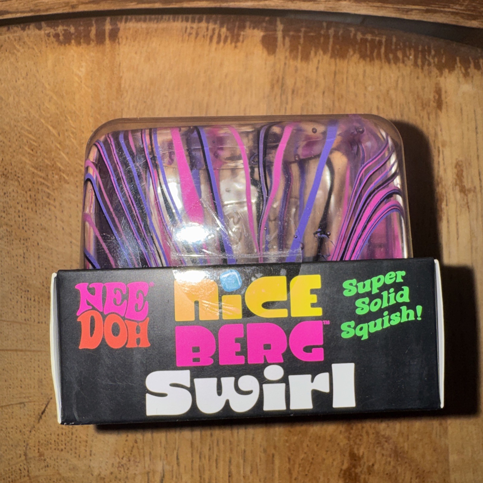 🔥 NEW Nee Doh Nice Berg Swirl Super Solid Squish PINK/BLACK/PURPLE