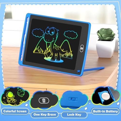 LCD Writing Tablet for Kids, 8.5 Inch Colorful Doodle Board Drawing 4 Pack