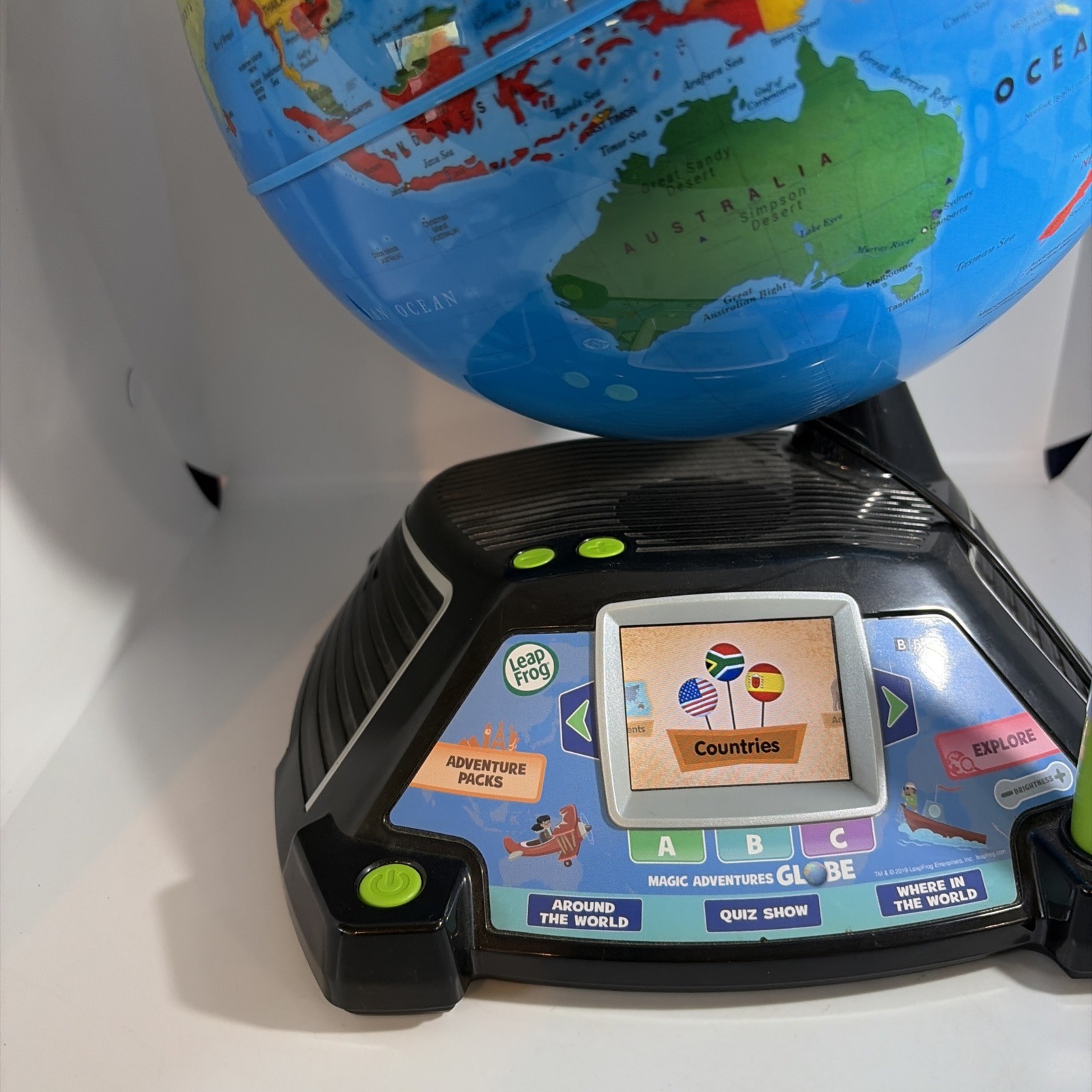 LeapFrog Magic Adventures Globe 10″ BBC Videos Interactive Tested Works Great