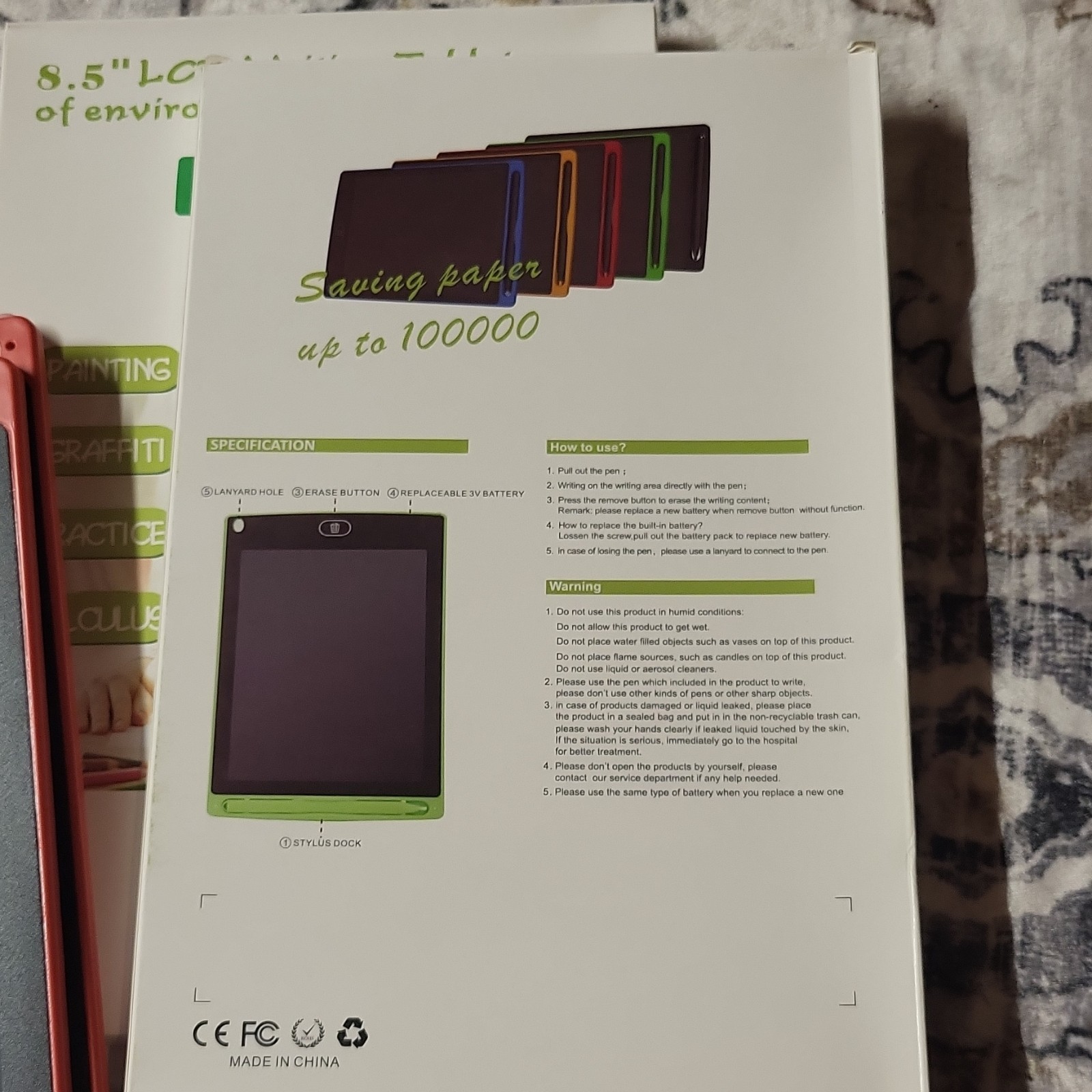Lot of 6 Tablets!! 3 in boxes and 3 unboxed. LCD Writng Tablet Paperless drawing