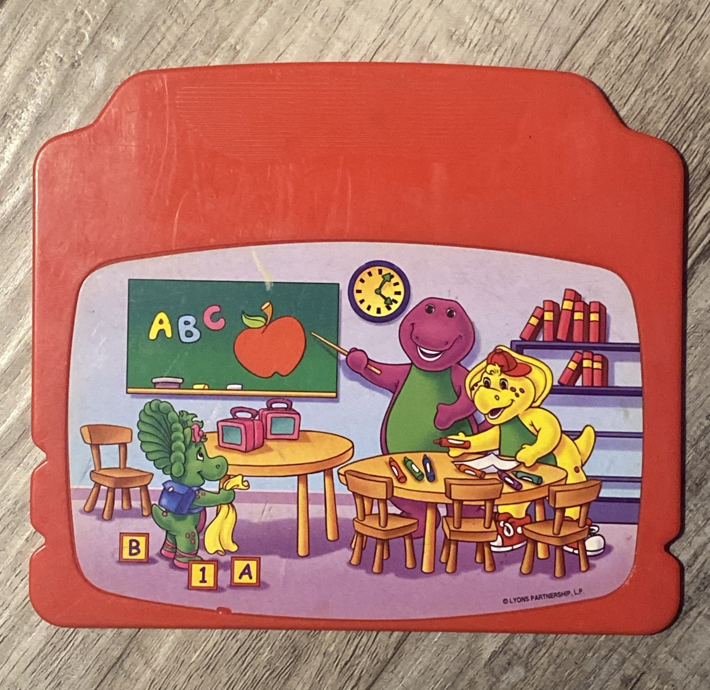 VINTAGE Barney And Friends Kids Learning Laptop Toy – 2 REPLACEMENT STORY CARDS