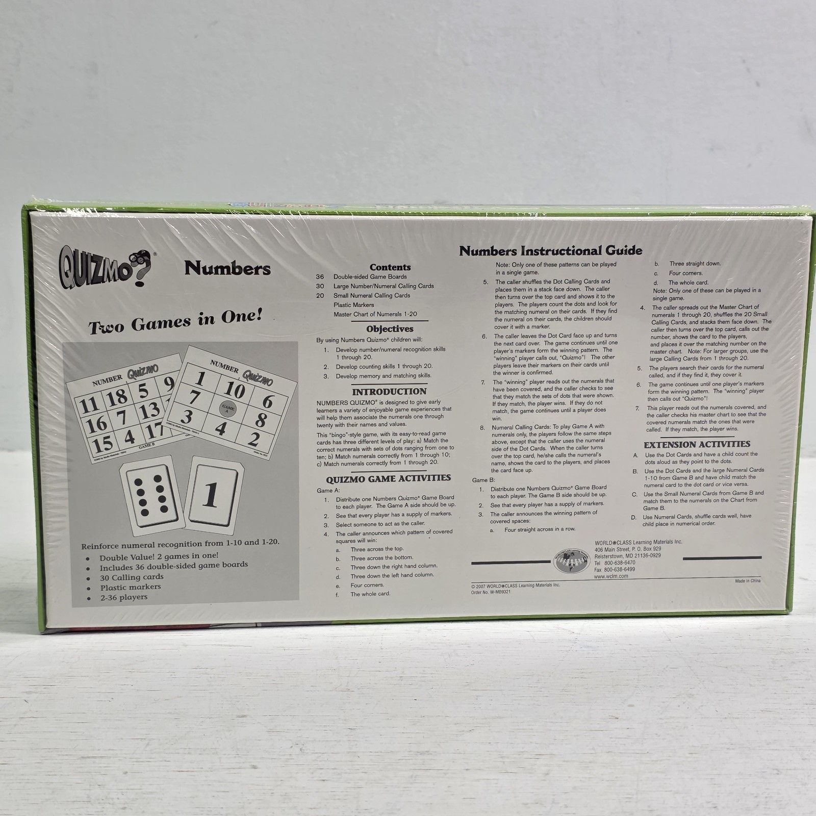 QUIZMO Numbers Educational Bingo Game Flash Cards Learning Ages 4-8 Sealed!
