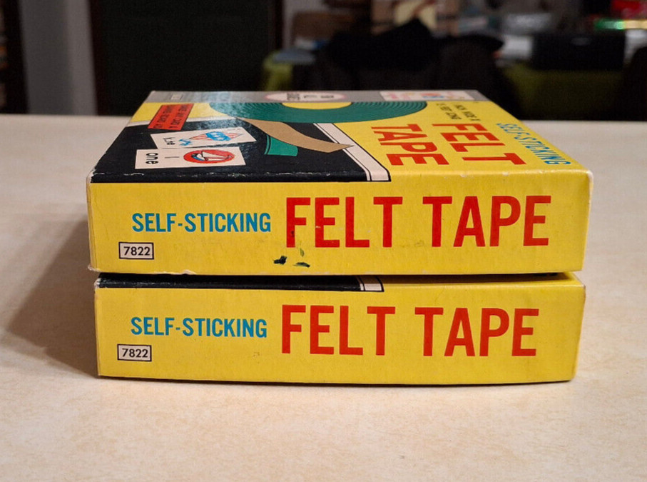 Vintage Milton Bradley Felt Tape Self-Sticking Green 1960s MCM Teaching Supplies
