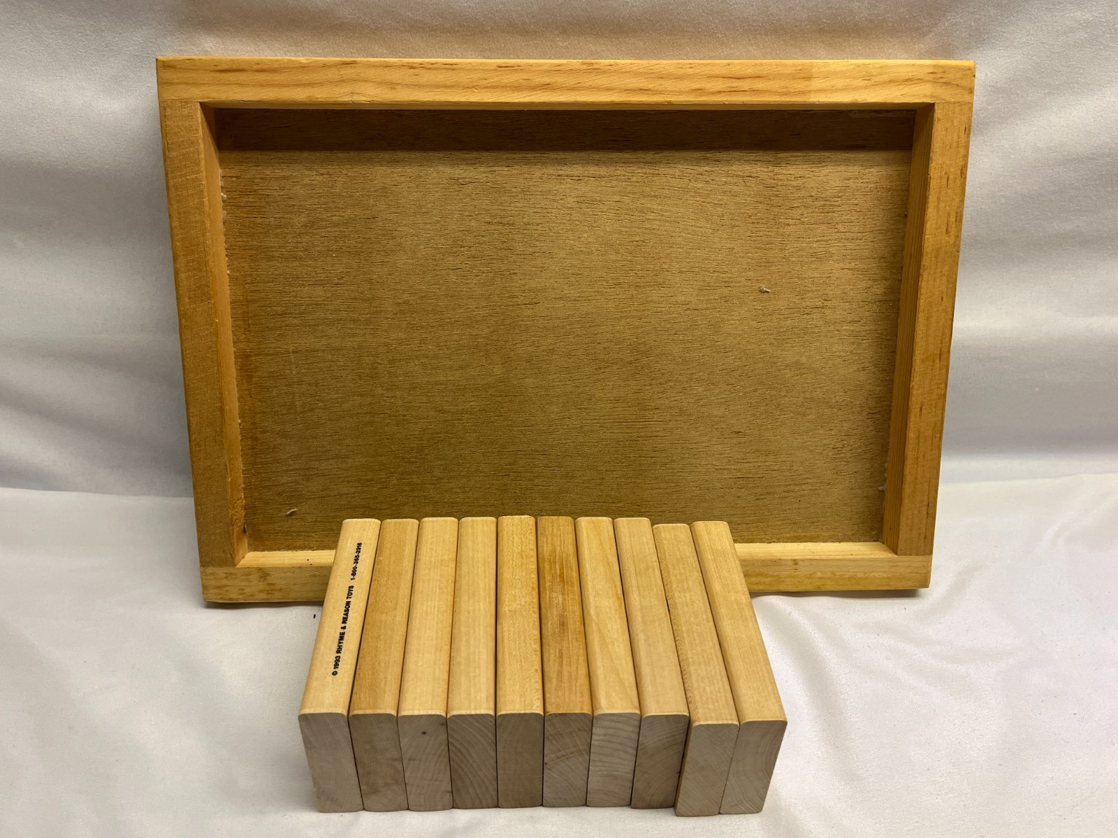 Vintage Dinosaur Rhyme & Reason wooden story block set Complete 1993