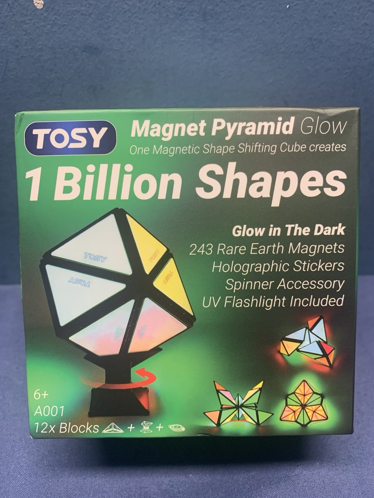 TOSY Magnet Pyramid Glow 1 Cube Transforms 1 Billion Shapes UV – A001