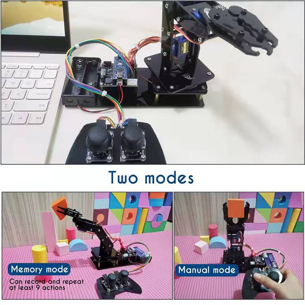 Robot Arm for Arduino, Smart Robot Building Kit That can Memorize and Repeat …