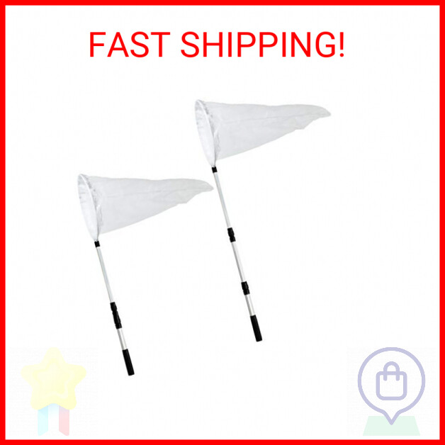 RESTCLOUD Large Insect and Butterfly Net Bug Catching Net Bird Net with 14″ Ring