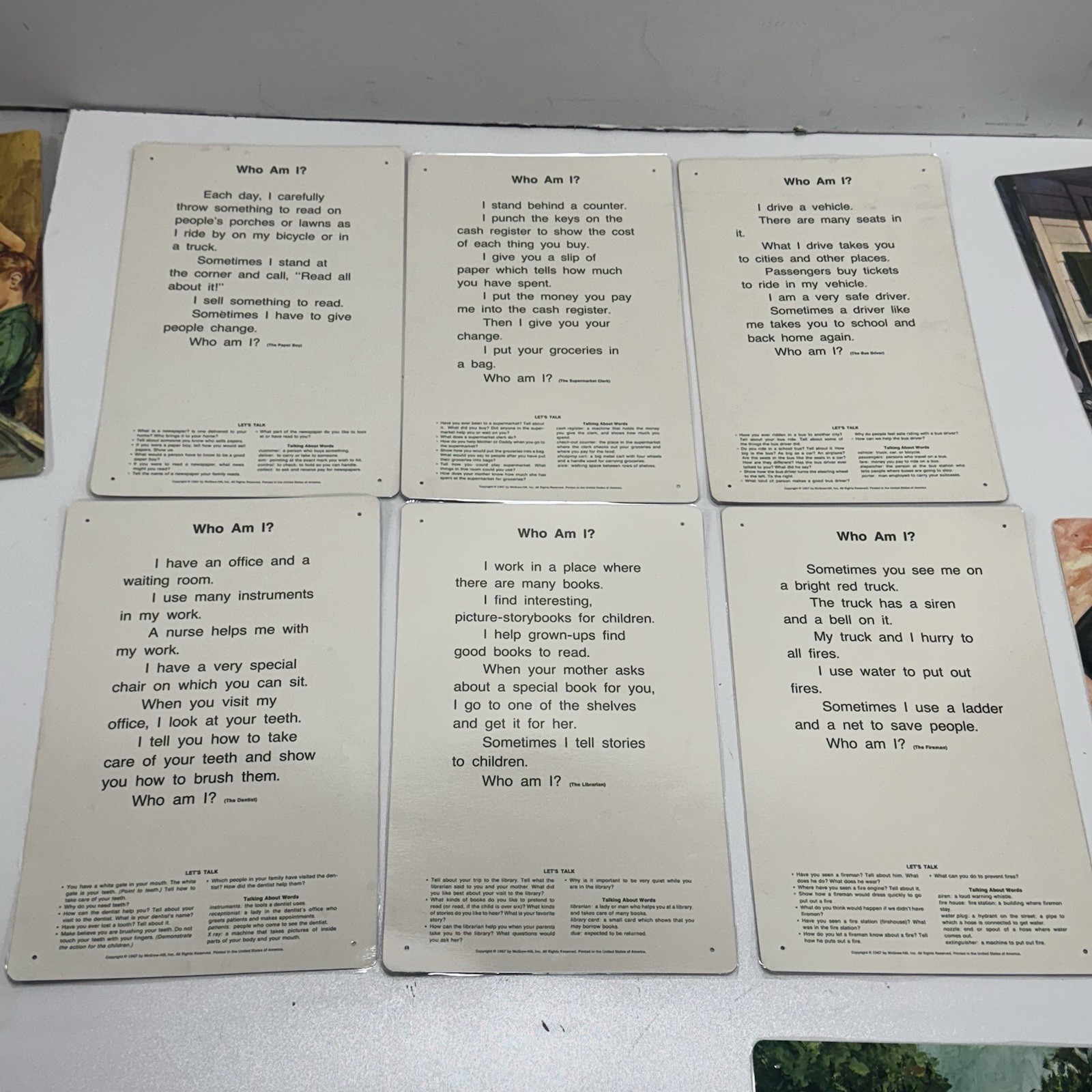 Vintage Lot Of 19 McGraw-Hill 1967 Teaching Classroom School Posters Lessons