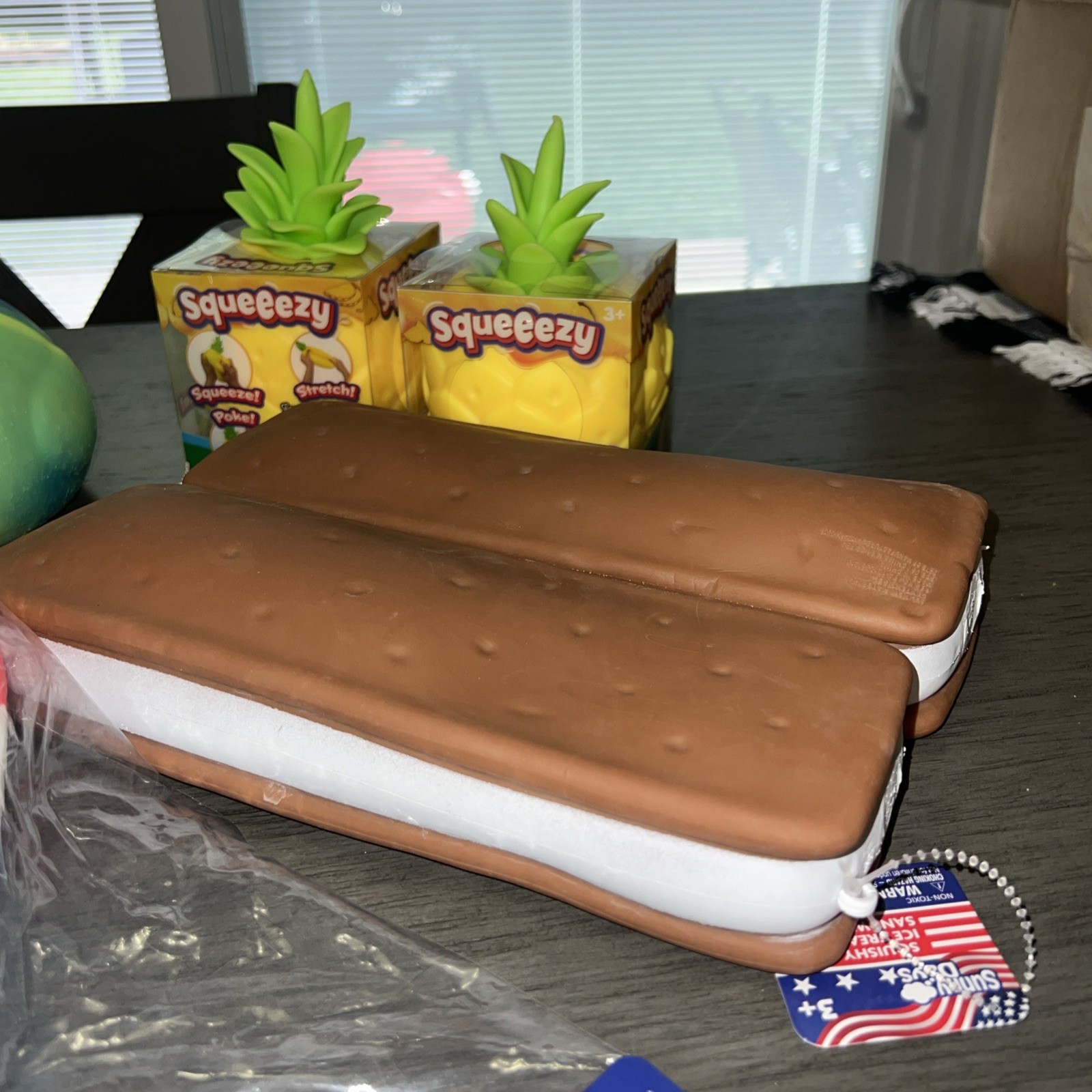 Sunny Days Squeezy Lot Of 14 Ice Cream Hot Dog Pineapple Popsicle Corn Duck New.