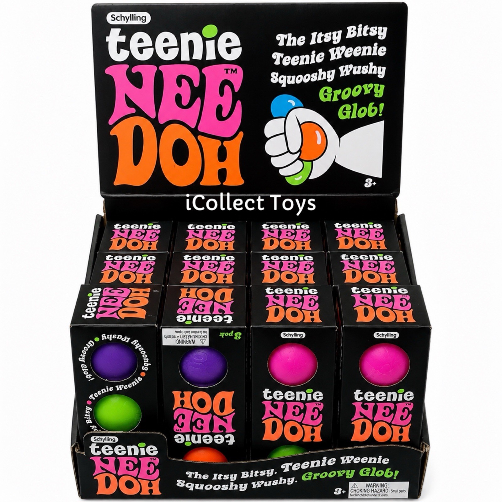 NeeDoh Teenie NeeDoh 3-Pack Viral Squishy Schylling Nee Doh AUTHENTIC