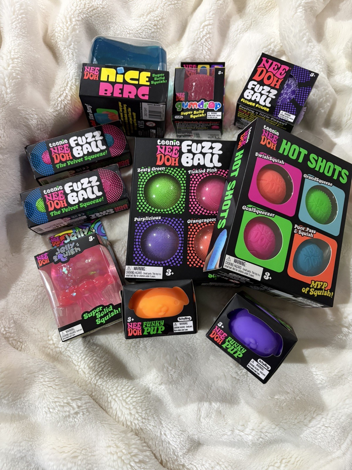 Schylling NeeDoh Nee Doh Lot of 10 Nice Berg Gum Drop Hot Shots jelly squish+