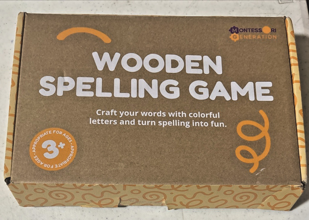 Montessori Generation Wooden Spelling Game, Letters, Ages 3-5