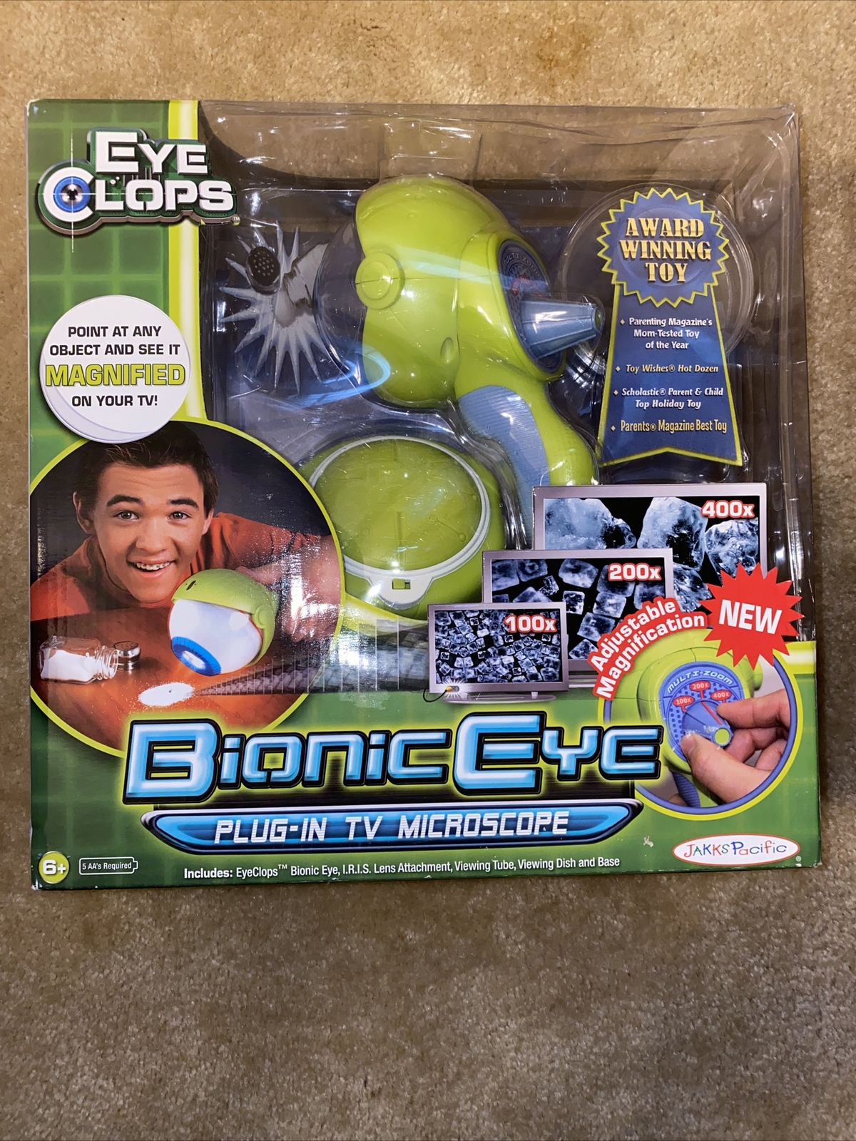 Jakks Pacific Bionic Eye Eye Clops Series Plug-In TV Microscope 2008 NIB